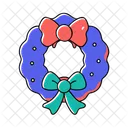 Wreath Christmas Xmas Icon