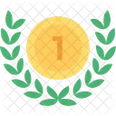 Wreath Medal Gold Icon