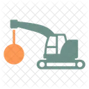 Wrecking Ball Truck Construction Truck Icon