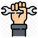 Wrench Labour Day Hand Icon