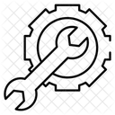 Wrench And Cog Wrench Repair Icon