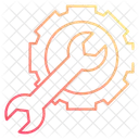 Wrench And Cog Wrench Repair Icon