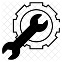 Wrench And Cog Wrench Repair Icon