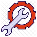 Wrench And Cog Wrench Repair Icon