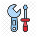 Wrench And Screw Driver Tools Spanner Icon
