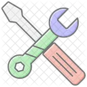 Wrench And Screwdriver Lineal Color Icon Icono