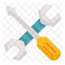 Wrench And Screwdriver Mechanic Tool Icon