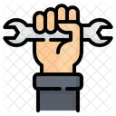 Wrench Labour Day Hand Icon