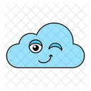 Wrinkle Eye Cloud Emoji Emoji Icon