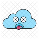 Wrinkle Eye With Tongue Wrinkle Eyes Cloud Emoji Icon