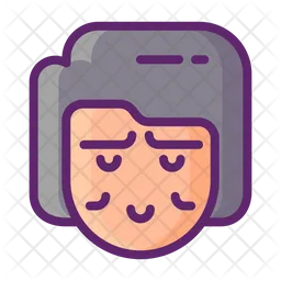 Wrinkled Face  Icon