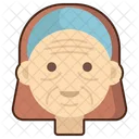 Wrinkled Face  Icon
