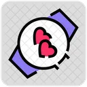 Valentine Day Handwatch Heart Icon