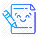 書く、文章、紙 アイコン
