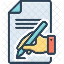 Write Inscribe Agreement Icon