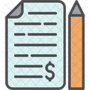 Write Bill Payment Receipt Bill Payment Icon