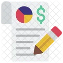 Write Financial Document  Icon