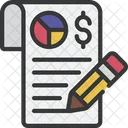 Write Financial Document Writing Write Icon