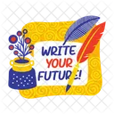 Write Future Writing Text Icon