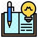 Open Book Pen Lamp Icon