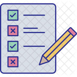 Write List Icon - Download in Colored Outline Style