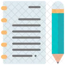 Diary Note Pencil Icon