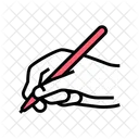 Writing Hand Hold Icon