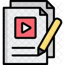 Writing Video Script Icon