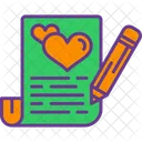 Writing Document Heart Icon