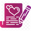 Writing Document Heart Icon