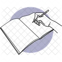 Writing Book Holding Paper Icon