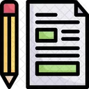Writing Concept Copywriting Pen And Paper Icon