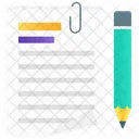 Writing File Attach File Writing Paper Icon