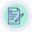 Writing Black Outline Icon Icon