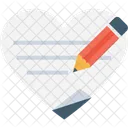 Writing Loving Heart Icon
