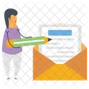 Writing Mail Electronic Mail Business Message Icon