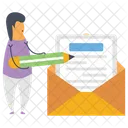Writing Mail  Icon