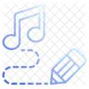 Writing Music Playing Piano African American Icon