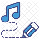 Writing Music Playing Piano African American Icon