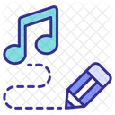 Writing Music Playing Piano African American Icon