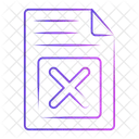 Wrong File Delete File Document Icon