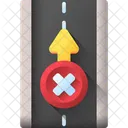 Wrong Way Wrong Route Map Icon