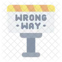 Wrong Way Danger Direction Icon