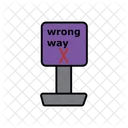 Wrong Way Board Icon