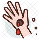 Wunden Verletzte Hand Wunde Icon