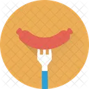 Wurst Grill Gabel Symbol