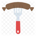 Wurst Grill Gabel Symbol