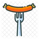 Wurst Hundefleisch Scharf Symbol