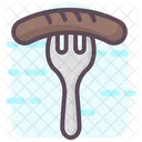 Wurst Grillgabel BBQ Symbol