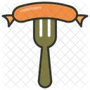Wurst Grillgabel BBQ Symbol